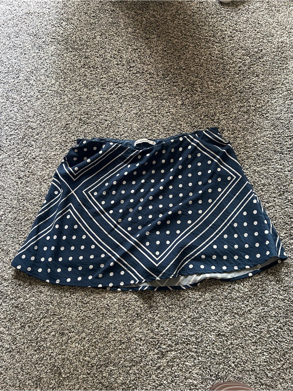 Abercrombie Blue & White Mid Rise Skort